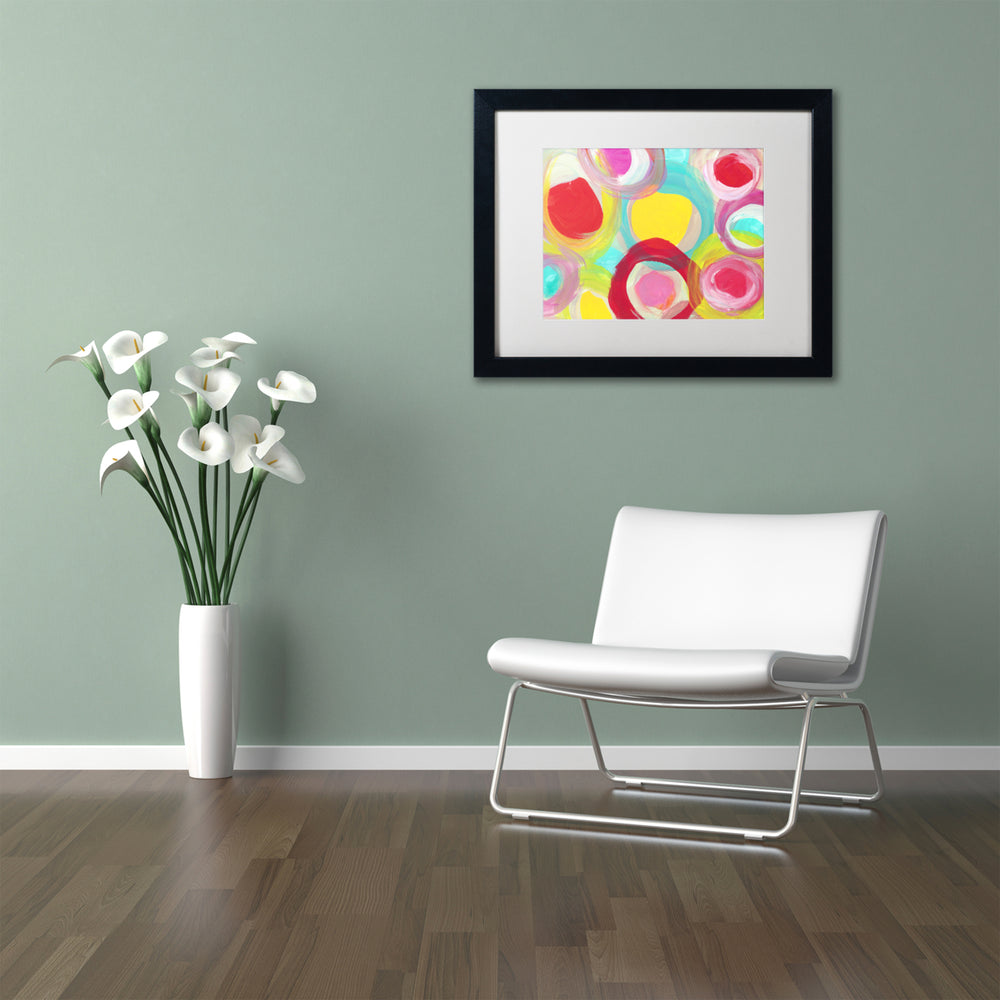 Amy Vangsgard Colorful Sun Circles Horizontal 1 Black Wooden Framed Art 18 x 22 Inches Image 2
