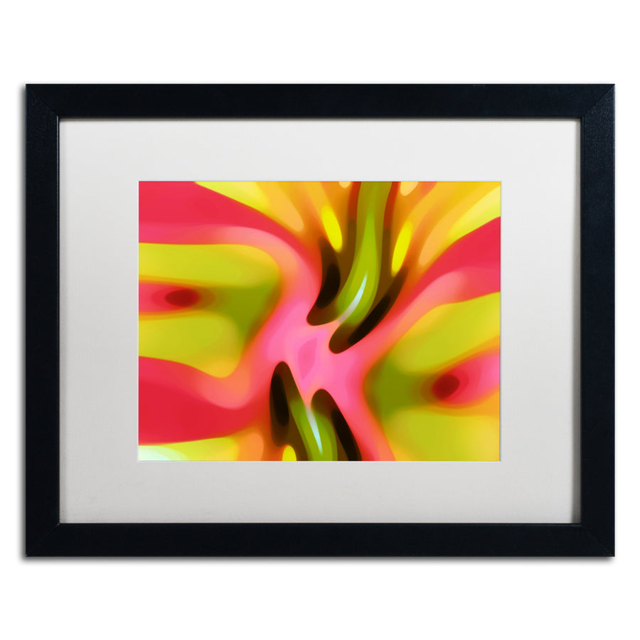 Amy Vangsgard Pink Owl Black Wooden Framed Art 18 x 22 Inches Image 1