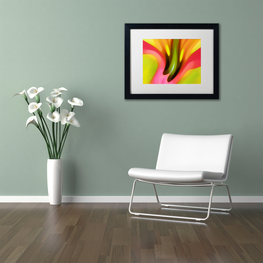 Amy Vangsgard Pink Lily Black Wooden Framed Art 18 x 22 Inches Image 2