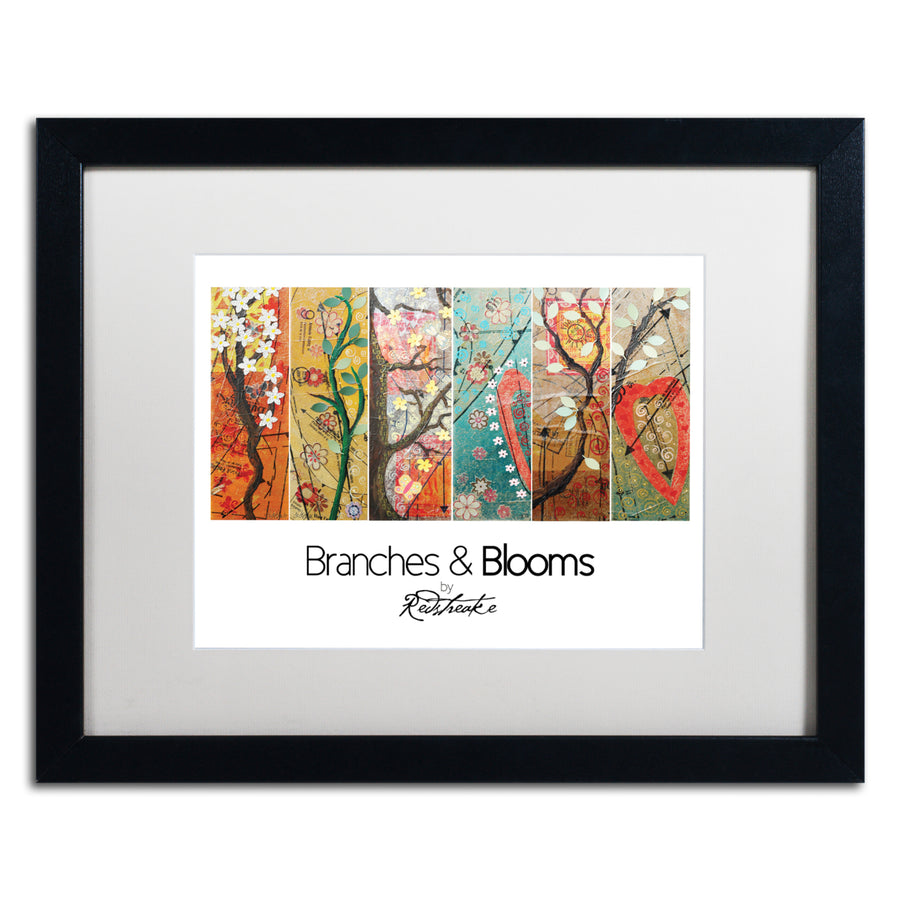 Jennifer Redstreake Branches and Blooms Black Wooden Framed Art 18 x 22 Inches Image 1