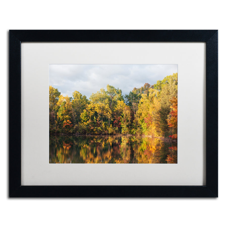 Jason Shaffer Autumn Reflections Black Wooden Framed Art 18 x 22 Inches Image 1
