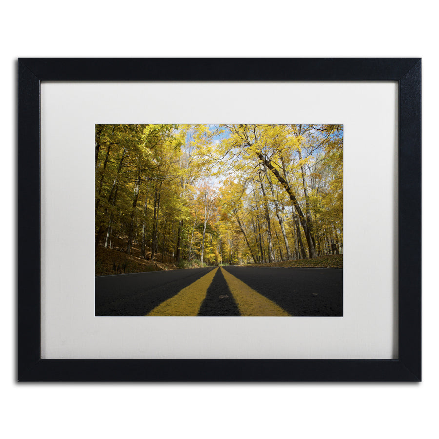 Kurt Shaffer Autumn Along the Valley Parkway Black Wooden Framed Art 18 x 22 Inches Image 1