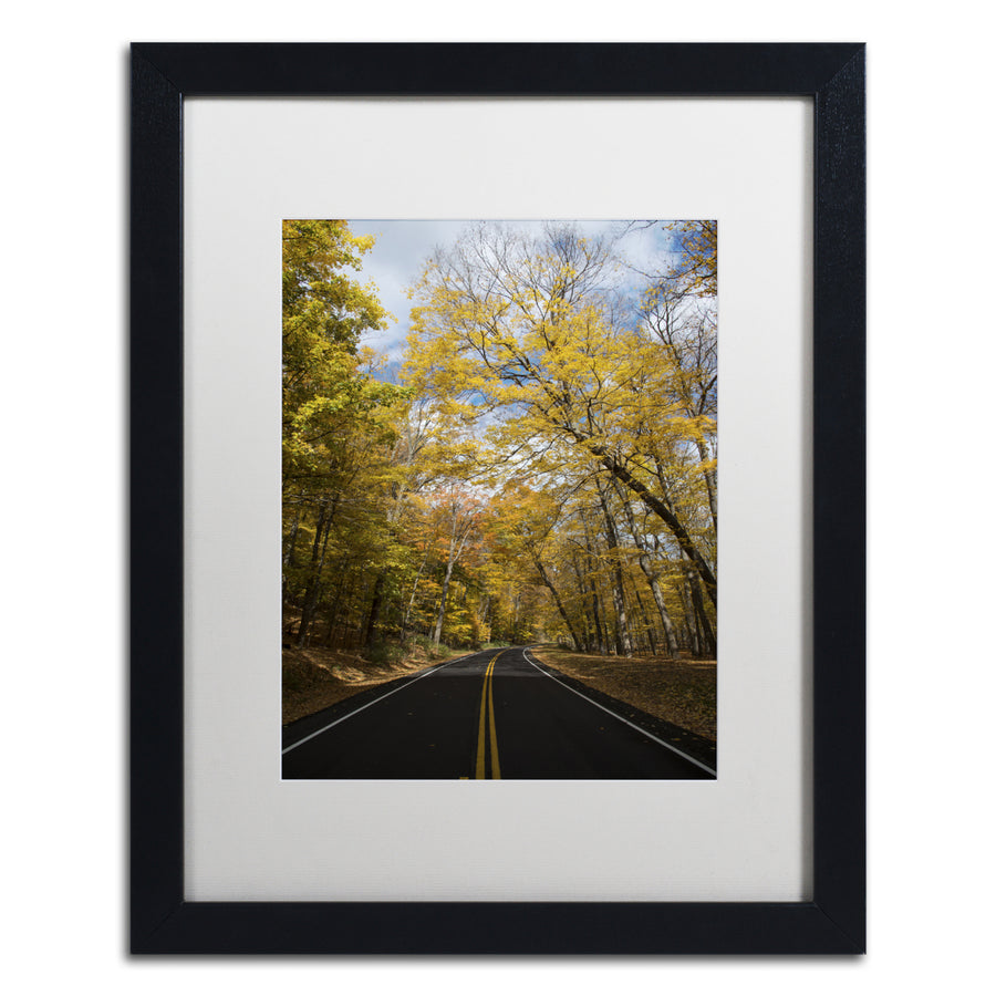 Kurt Shaffer Autumn Along the Valley Parkway 2 Black Wooden Framed Art 18 x 22 Inches Image 1