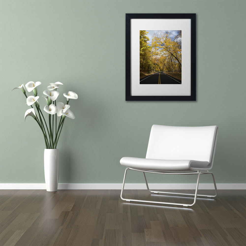 Kurt Shaffer Autumn Along the Valley Parkway 2 Black Wooden Framed Art 18 x 22 Inches Image 2