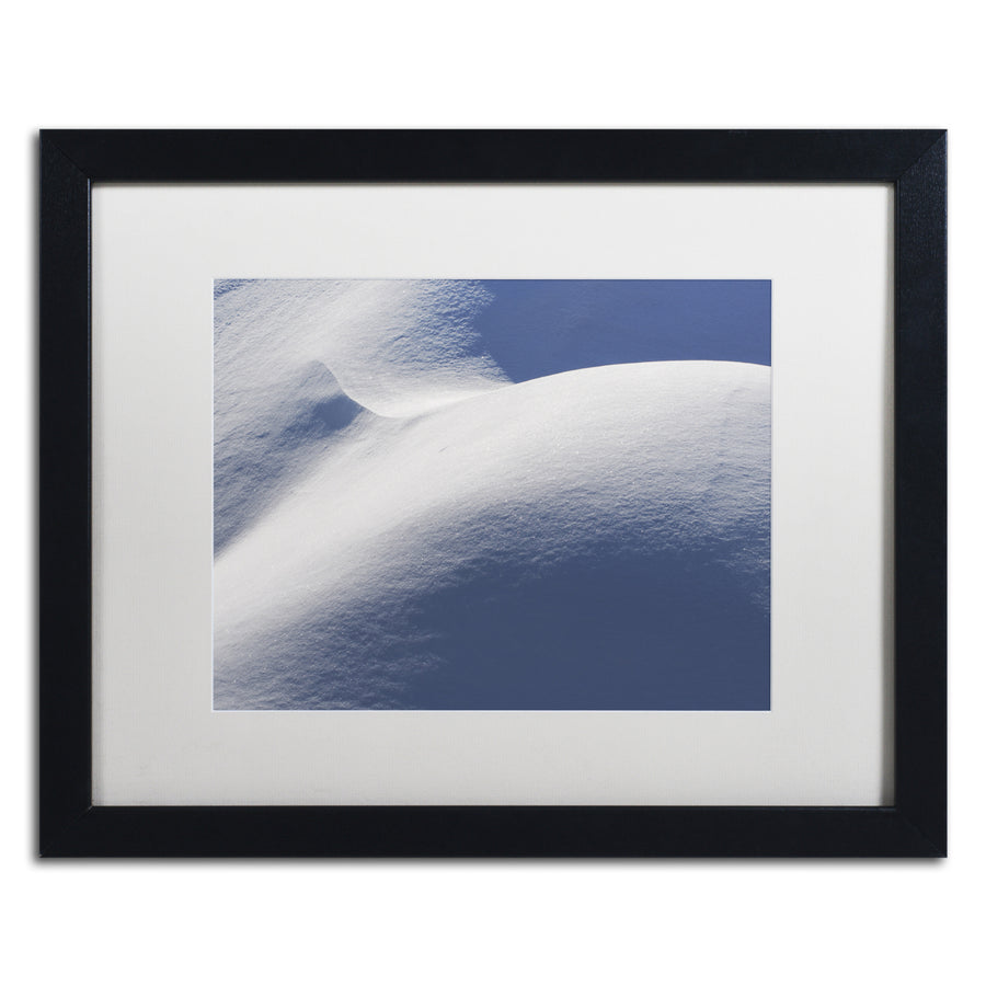 Kurt Shaffer Abstract Snow Mound 3 Black Wooden Framed Art 18 x 22 Inches Image 1