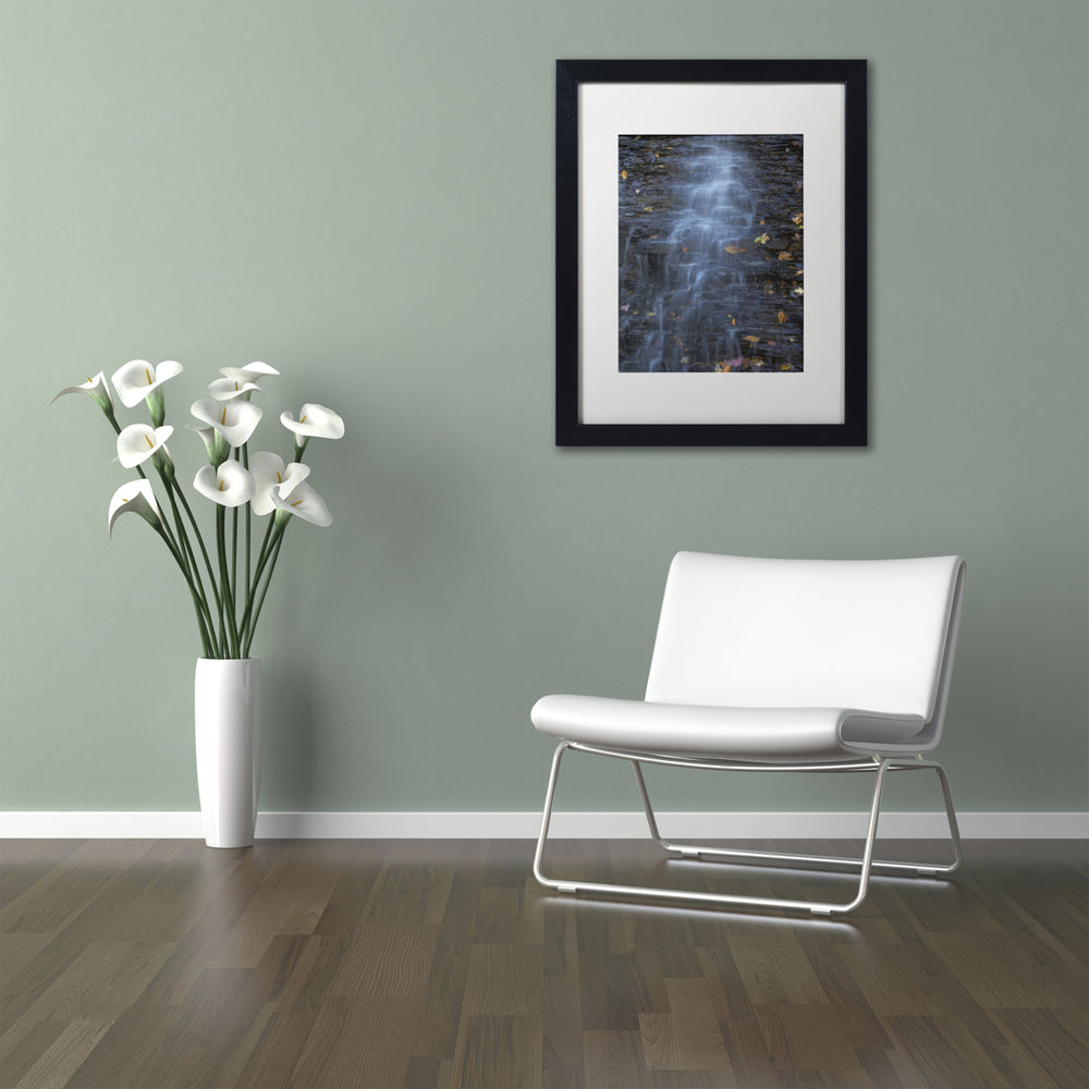 Kurt Shaffer Blue Hen Falls Abstract Black Wooden Framed Art 18 x 22 Inches Image 2