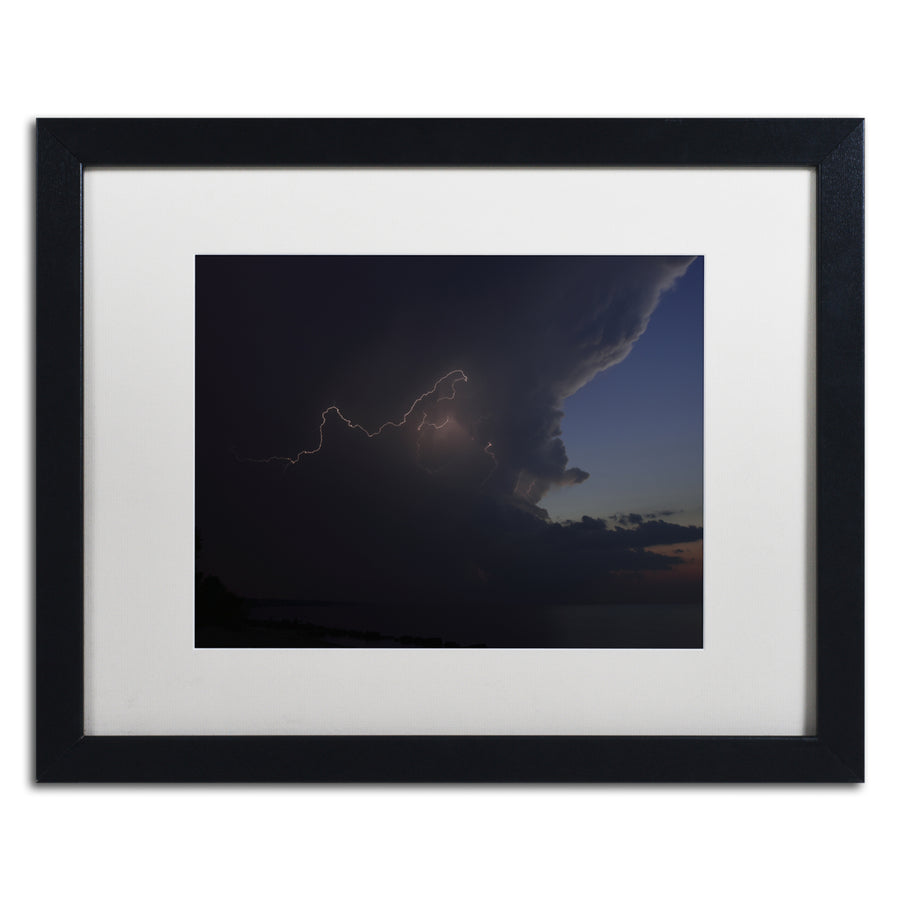 Kurt Shaffer Sunset Thunderhead 3 Black Wooden Framed Art 18 x 22 Inches Image 1