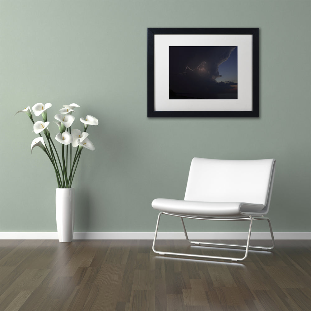 Kurt Shaffer Sunset Thunderhead 3 Black Wooden Framed Art 18 x 22 Inches Image 2