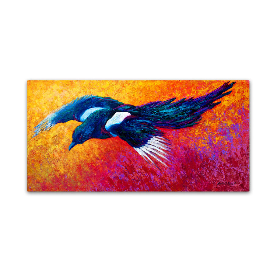 Marion Rose Pie In Flight Ready to Hang Canvas Art 10 x 19 Inches Made in USA Image 1