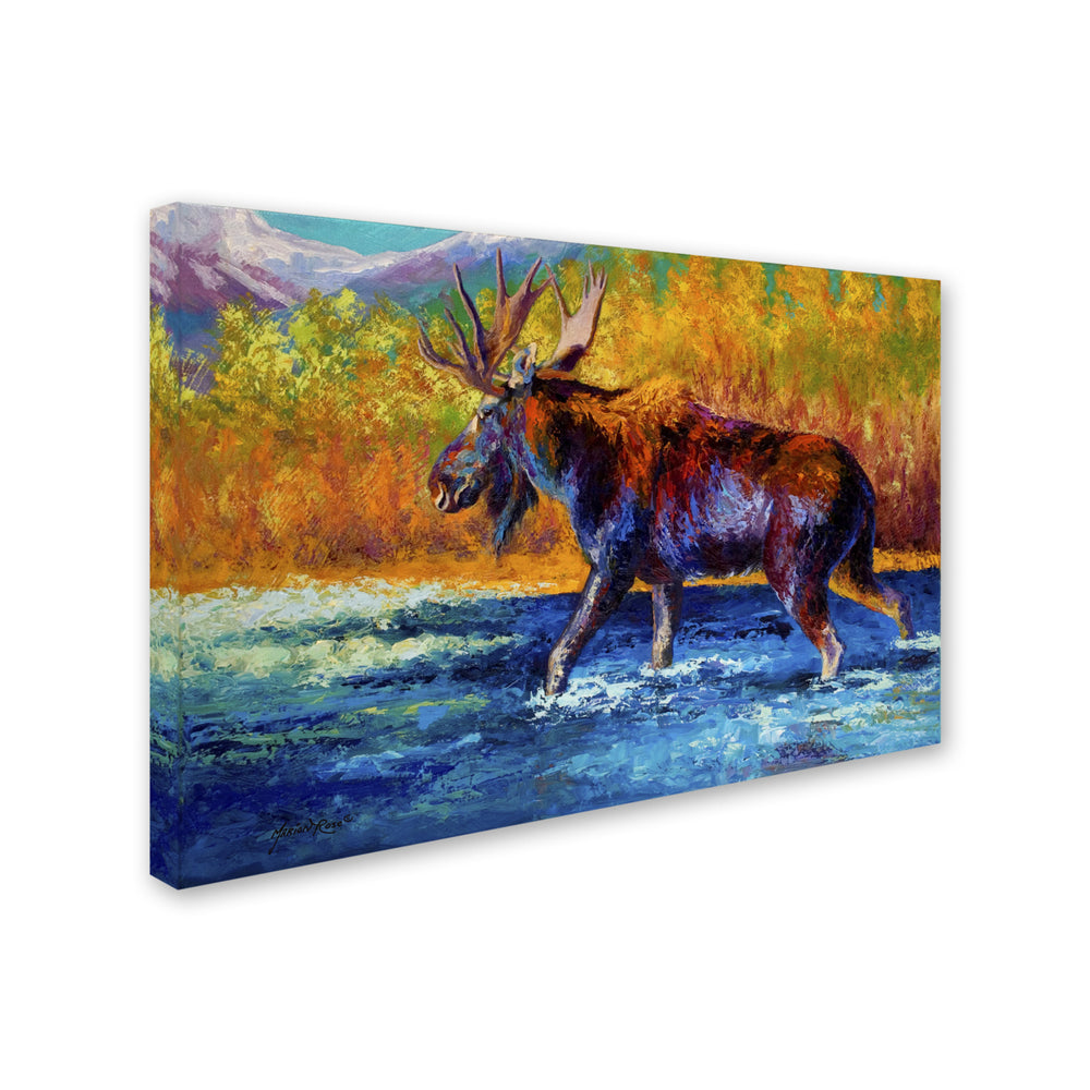 Marion Rose Autumns Glimpse Moose Ready to Hang Canvas Art 12 x 19 Inches Made in USA Image 2