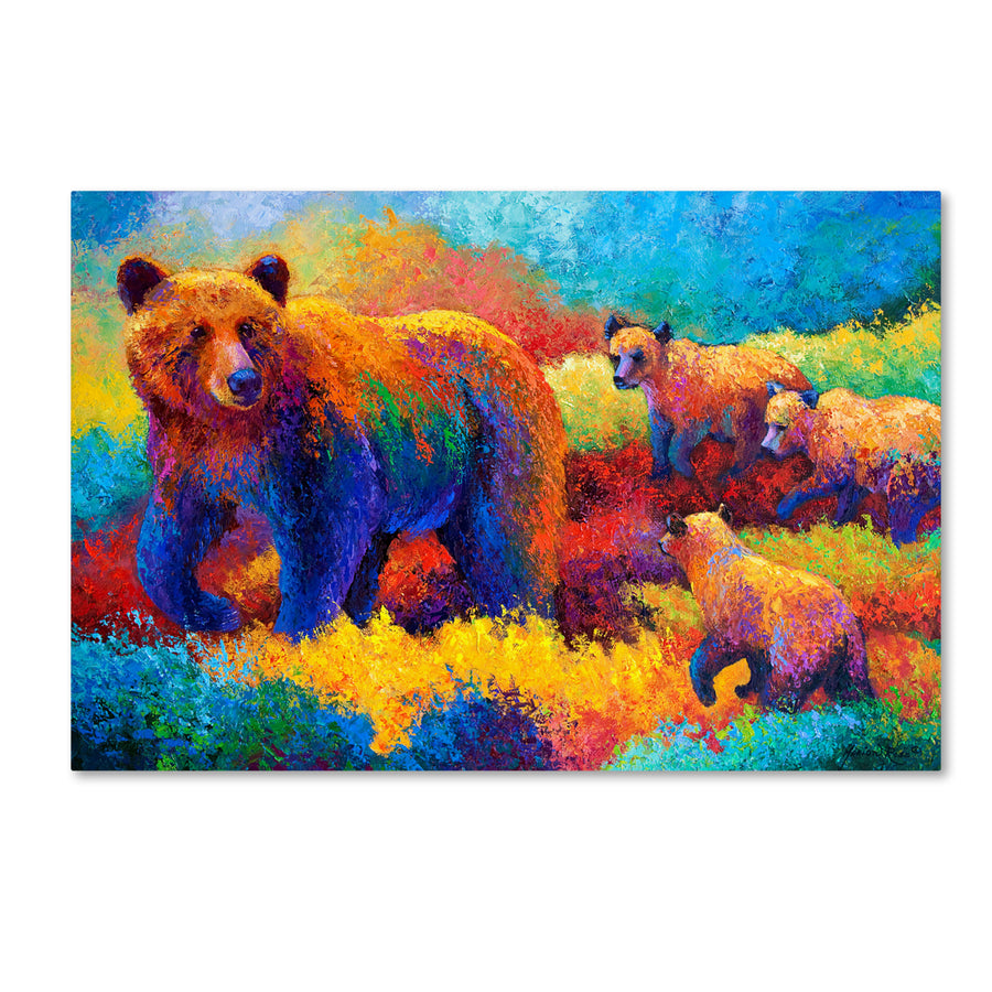 Marion Rose Grizz Family Ready to Hang Canvas Art 12 x 19 Inches Made in USA Image 1