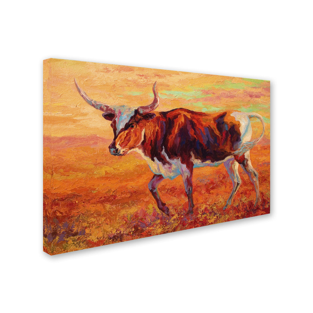 Marion Rose Longhorn Heifer Ready to Hang Canvas Art 12 x 19 Inches Made in USA Image 2