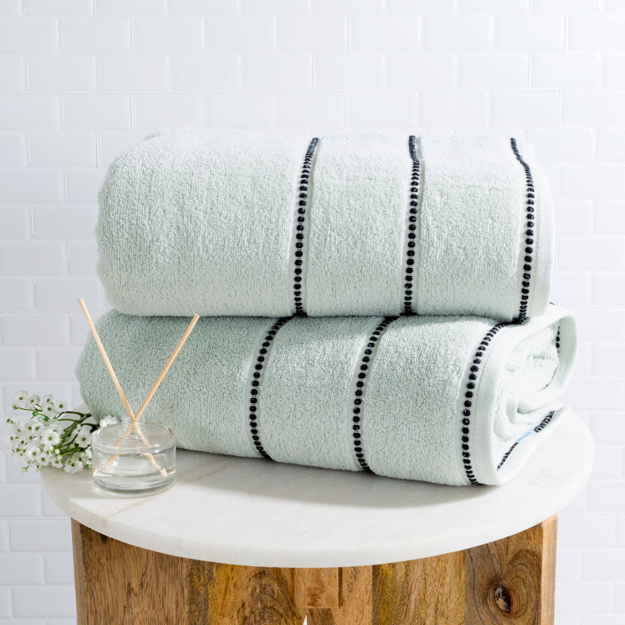 Luxurious Huge 34 x 68 In Cotton Towel Set- 2 Piece Bath Sheet Set Made From 100% Plush Cotton- Quick Dry, Soft and Image 1