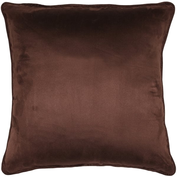 Pillow Decor - Sedona Microsuede Chocolate Brown Throw Pillow 22x22 Image 1
