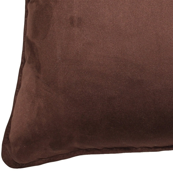 Pillow Decor - Sedona Microsuede Chocolate Brown Throw Pillow 22x22 Image 2