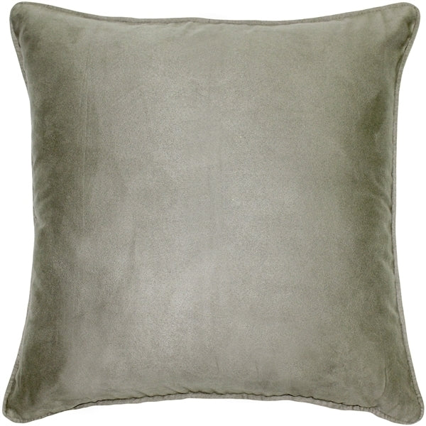 Pillow Decor - Sedona Microsuede Sage Gray Throw Pillow 22x22 Image 1
