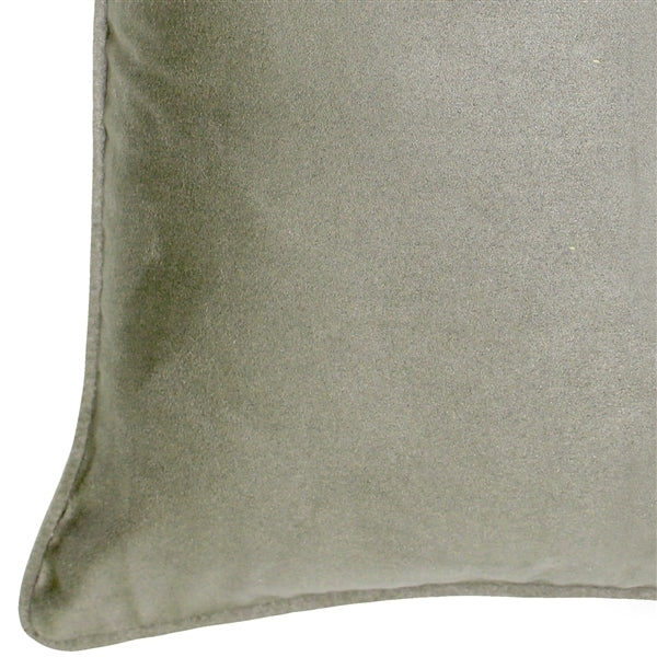 Pillow Decor - Sedona Microsuede Sage Gray Throw Pillow 22x22 Image 2