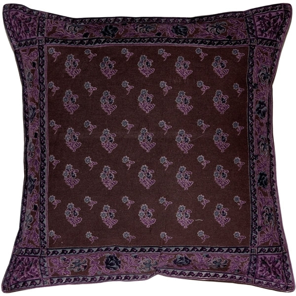 Pillow Decor - Somerset Downs Purple Cotton Throw Pillow 16x16 Image 1