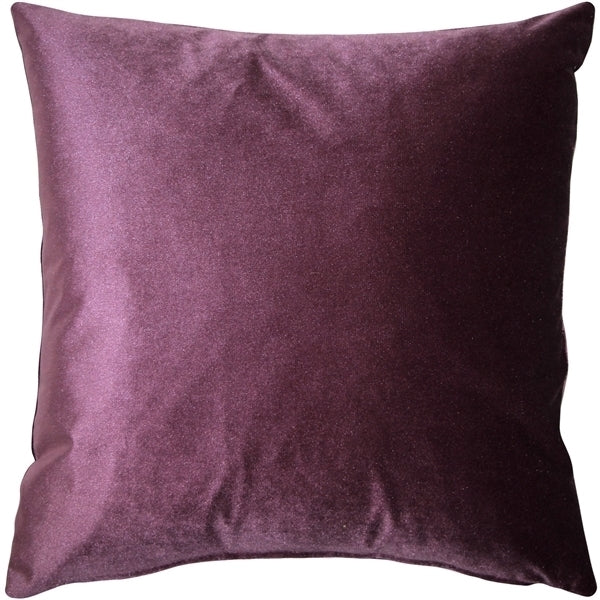 Pillow Decor - Corona Aubergine Velvet Pillow 16x16 Image 1