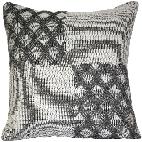 Pillow Decor - Hygge Morning Gray Knit Pillow Image 1