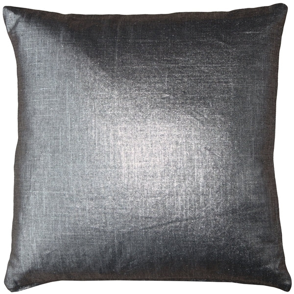 Pillow Decor - Tuscany Linen Platinum Metallic 20x20 Throw Pillow Image 1