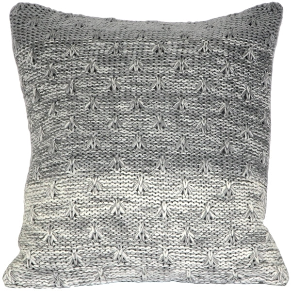 Pillow Decor - Hygge Storm Gray Knit Pillow Image 1