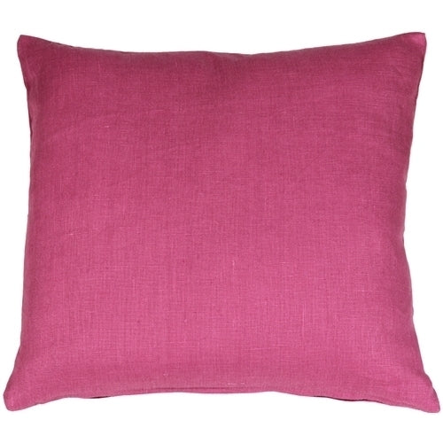Pillow Decor - Tuscany Linen Orchid Pink 17x17 Throw Pillow Image 1