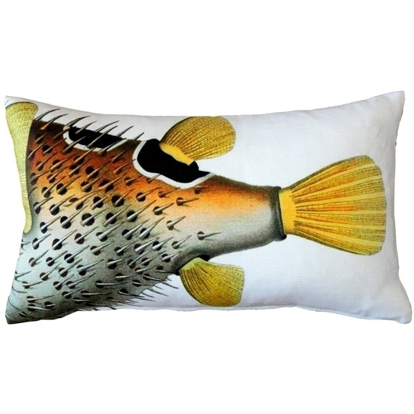Pillow Decor - Porcupinefish Fish Pillow 12x19 Image 2