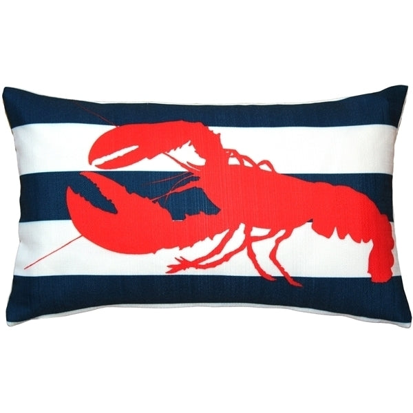 Pillow Decor - Red Lobster Nautical Throw Pillow 12x19 Image 1
