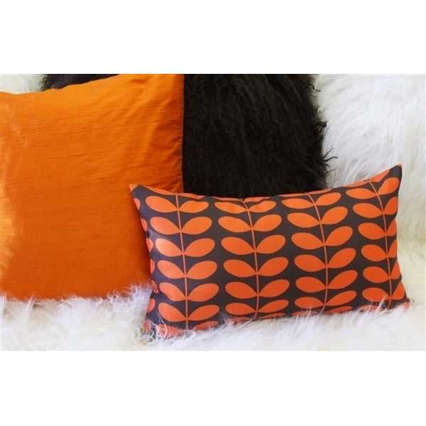 Pillow Decor - Mid-Century Modern Orange Throw Pillow 12x19 Image 3