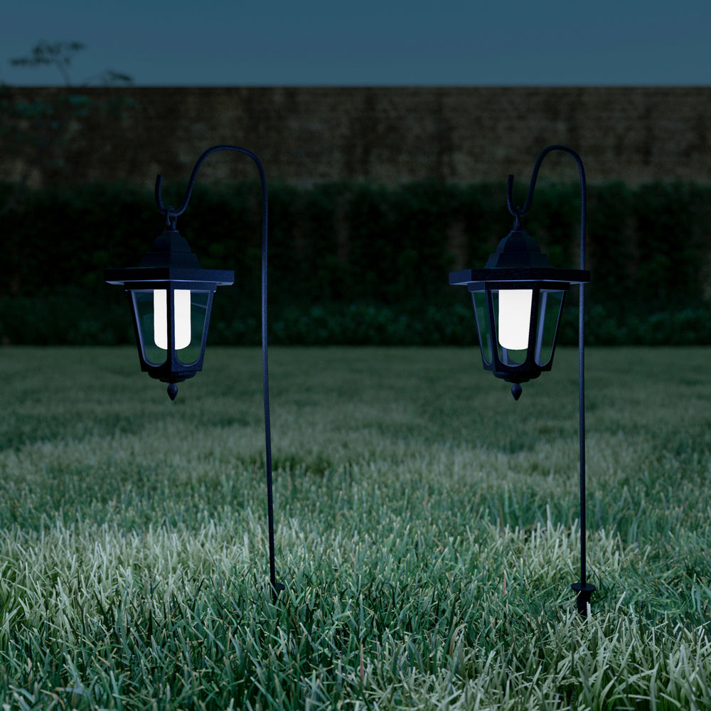 Hanging Solar Coach Lights Outdoor Lighting with Hanging Hooks for Garden, Path, Landscape, Patio, Driveway, Walkway- Image 2