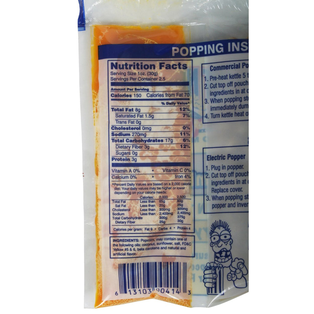 Great Northern Popcorn Bulk Case (80) 2.5 Ounce Popcorn Portion Packs 2 1/2oz Image 3