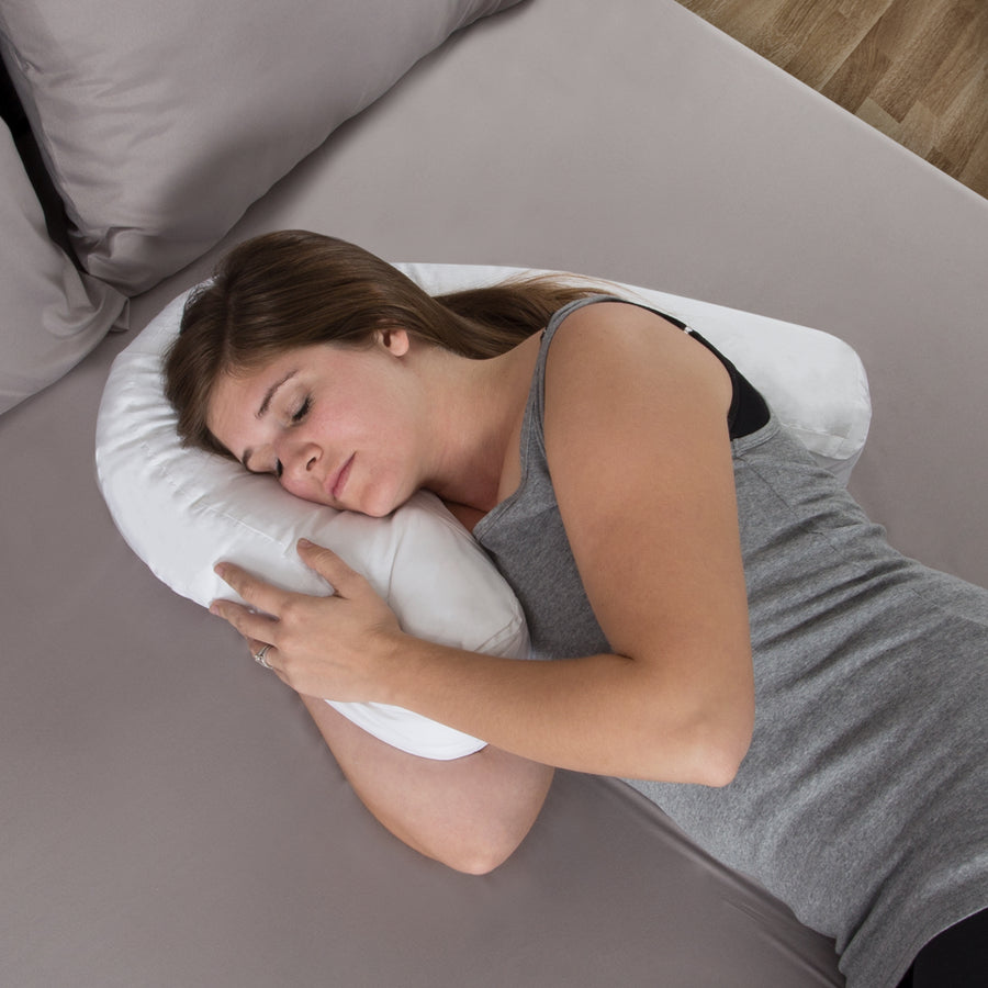 Side Sleeper Contour Pillow Comforter Hug Pillow for Neck Shoulder Support Image 1