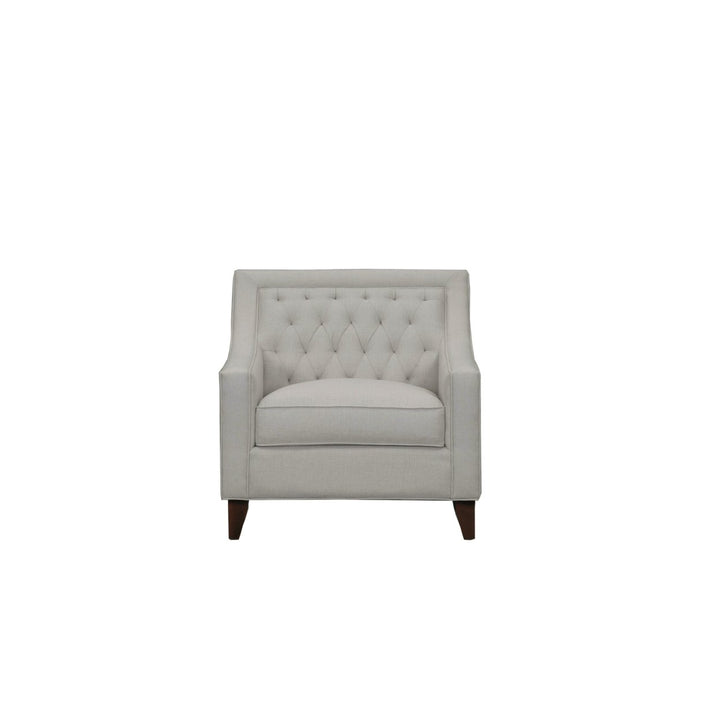 Vesta Linen Tufted Back Rest Modern Contemporary Club Chair Image 5