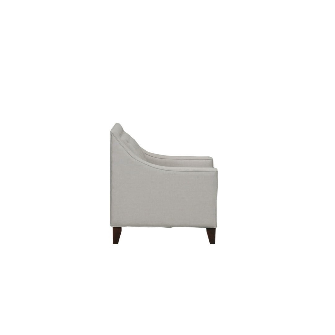 Vesta Linen Tufted Back Rest Modern Contemporary Club Chair Image 7