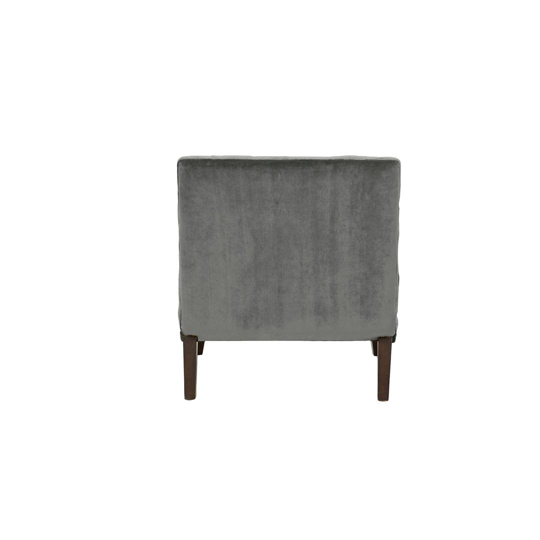 Priam Modern Neo Traditional Tufted Velvet Slipper Accent Chair Image 8
