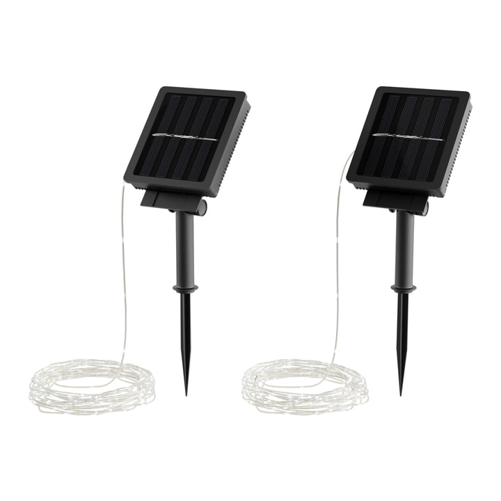 Outdoor Starry Solar String Lights- Solar Powered Cool White Fairy 200 LED Lights with 8 Lighting Modes for Patio Image 5