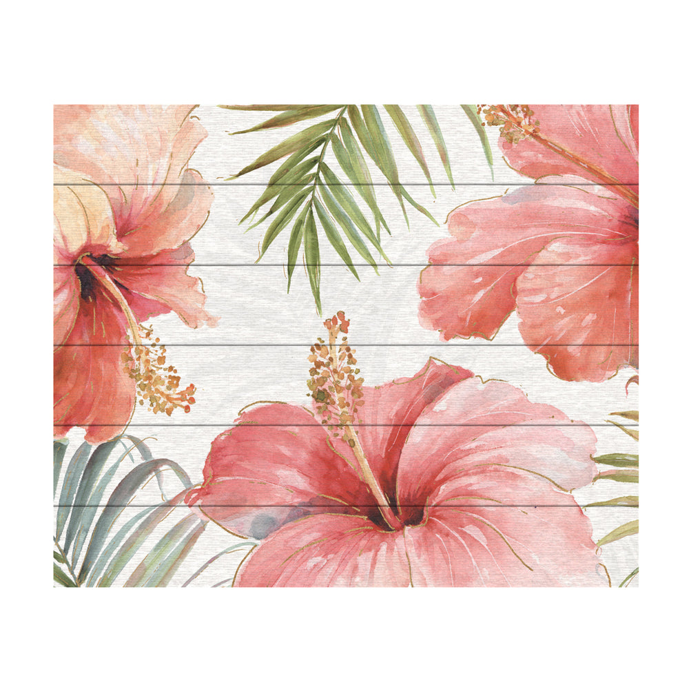 Wooden Slat Art 18 x 22 Inches Titled Tropical Blush I Ready to Hang  Picture Image 2