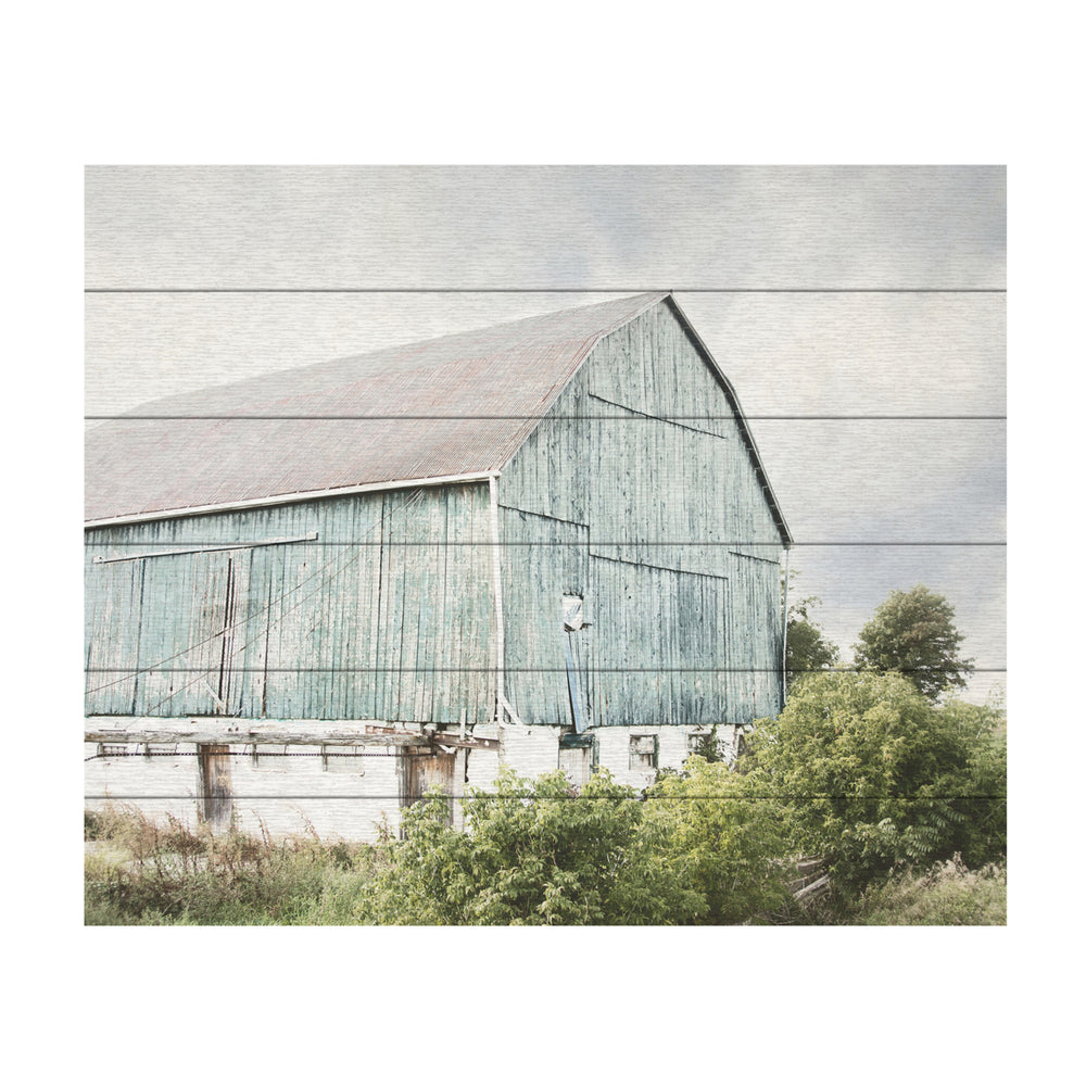 Wooden Slat Art 18 x 22 Inches Titled Late Summer Barn I Crop Ready to Hang  Picture Image 2