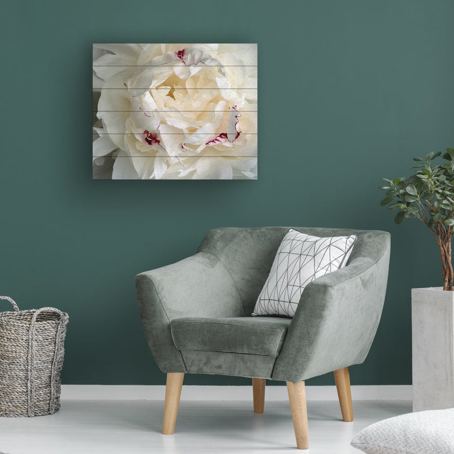 Wooden Slat Art 18 x 22 Inches Titled Perfect Peony Ready to Hang  Picture Image 1