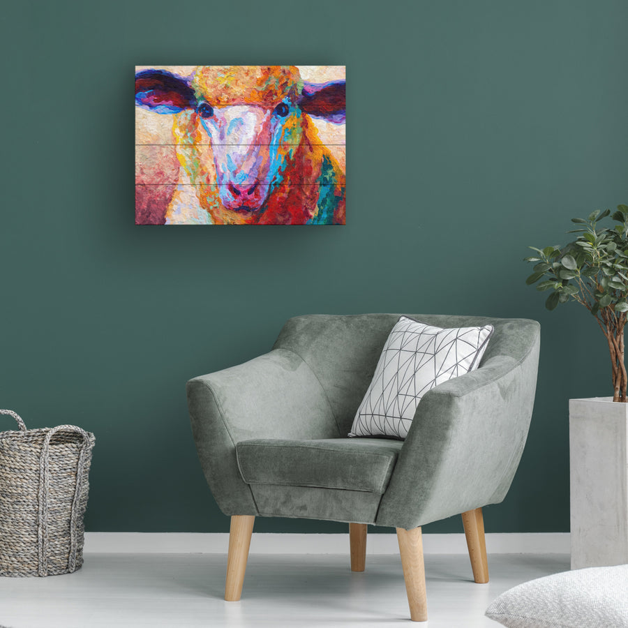 Wall Art 12 x 16 Inches Titled Dorset Ewe Ready to Hang Printed on Wooden Planks Image 1