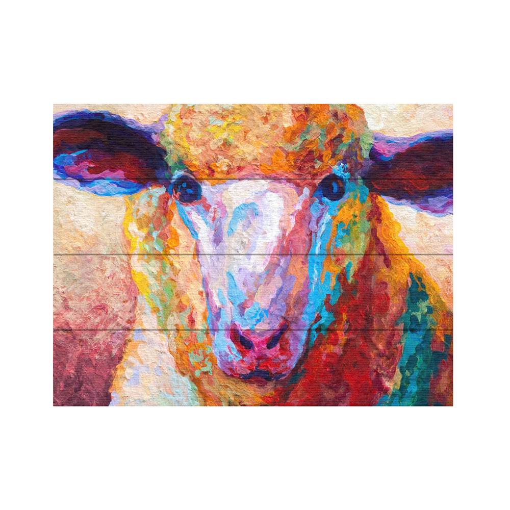 Wall Art 12 x 16 Inches Titled Dorset Ewe Ready to Hang Printed on Wooden Planks Image 2