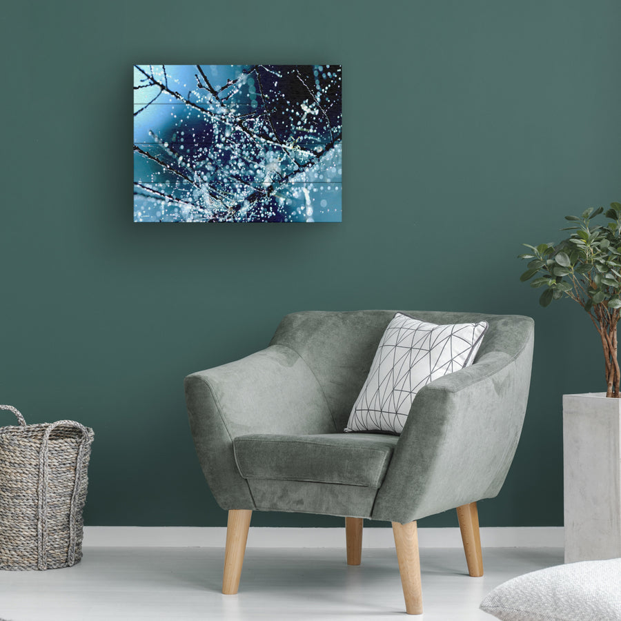 Wall Art 12 x 16 Inches Titled Blue Rhapsody Ready to Hang Printed on Wooden Planks Image 1