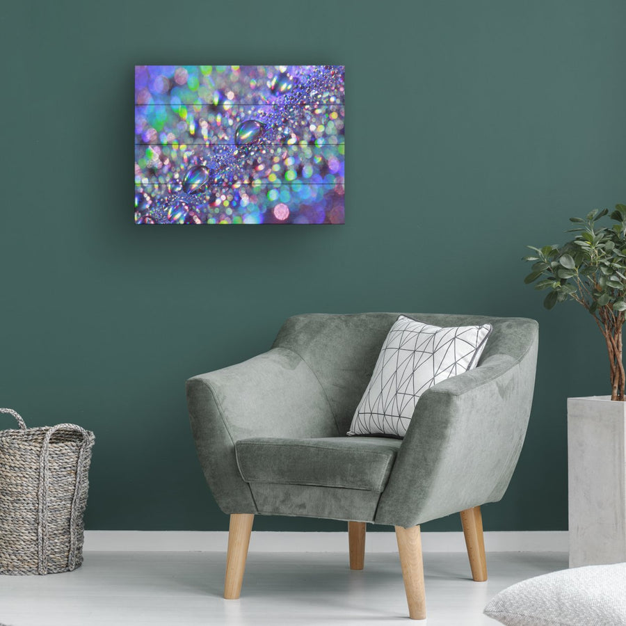Wall Art 12 x 16 Inches Titled Colours of Rainbow Ready to Hang Printed on Wooden Planks Image 1