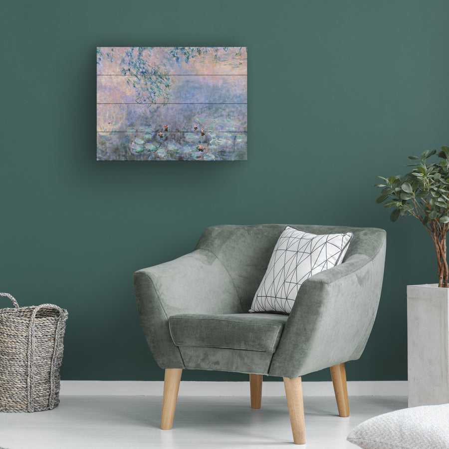 Wall Art 12 x 16 Inches Titled Water Lilies 1914-22 Ready to Hang Printed on Wooden Planks Image 1