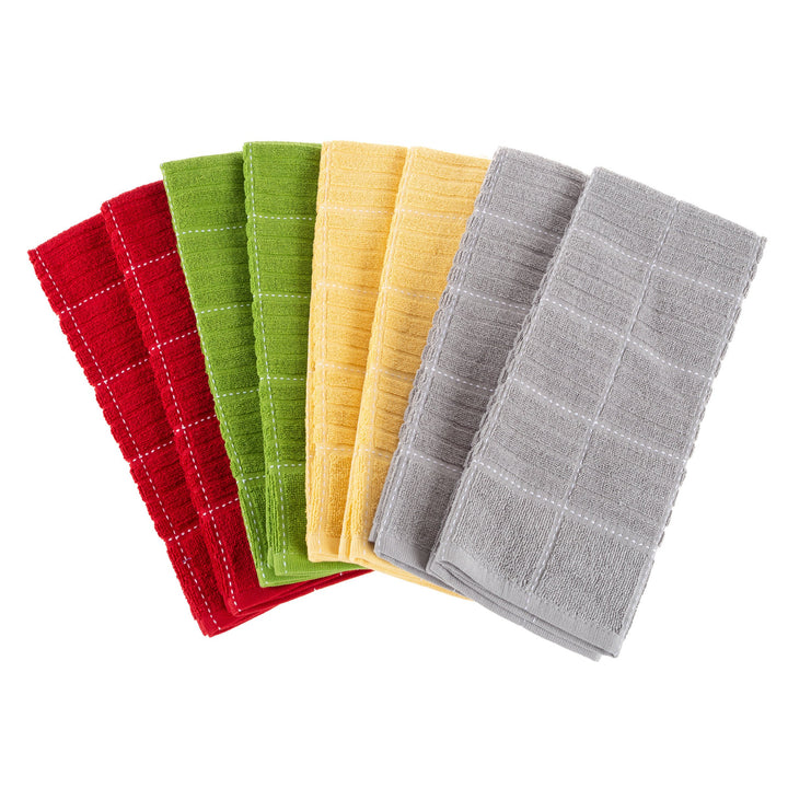 100% Cotton Dish Cloth Wash Cloth Hand Towel Set of 8 or 16 Kitchen Bathroom Linens Cleaning Bathing Image 3