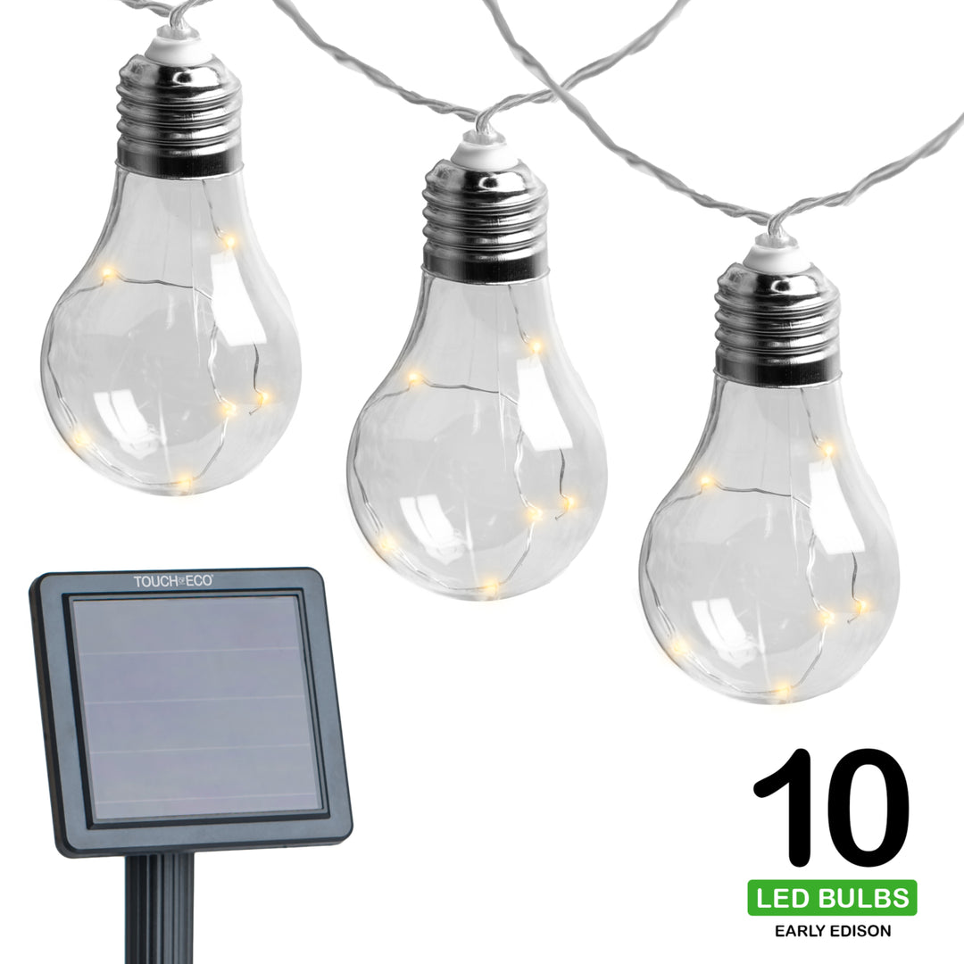 Early Edison  Solar Powered LED String Light Bulbs Image 1