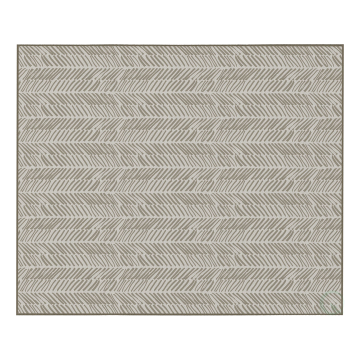 Deerlux Modern Living Room Area Rug with Nonslip Backing, Abstract Beige Chevron Strokes Pattern Image 4