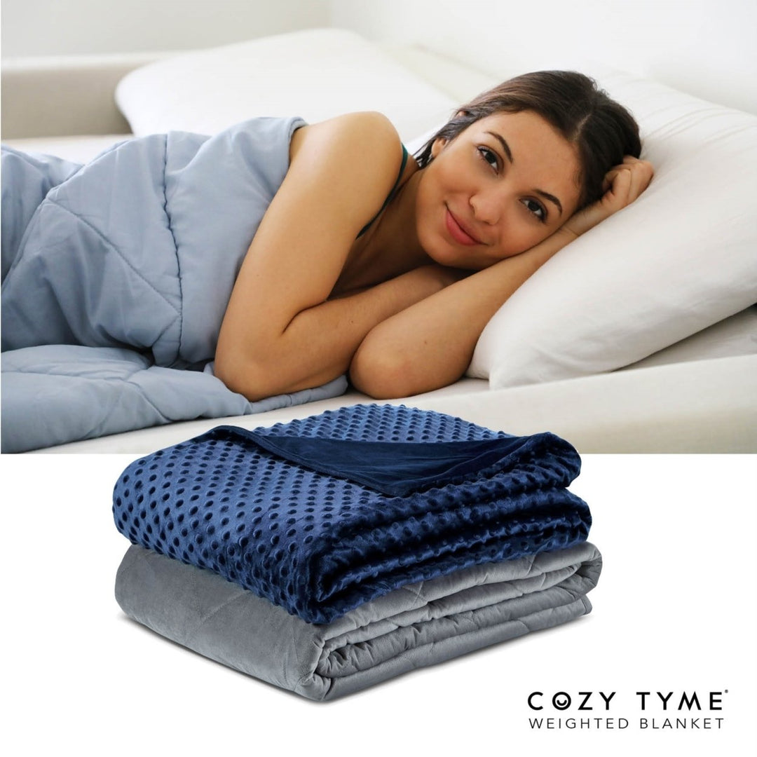 Adami Cotton Weighted Blanket-Calm Sleeping, Dot Velvet Cover Image 11