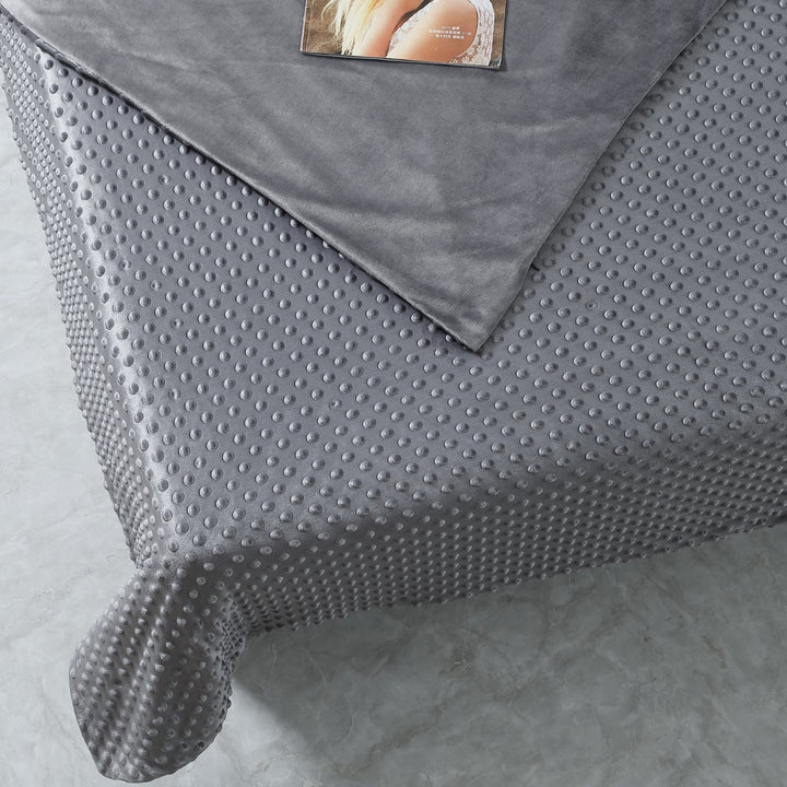 Adami Cotton Weighted Blanket-Calm Sleeping, Dot Velvet Cover Image 6